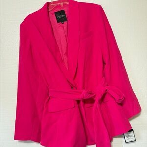 RACHEL Rachel Roy Collection‎ Wrap Pink Passion Blazer Plus Size 1X